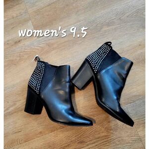 punk black boots women's 9.5 studs gothic booties